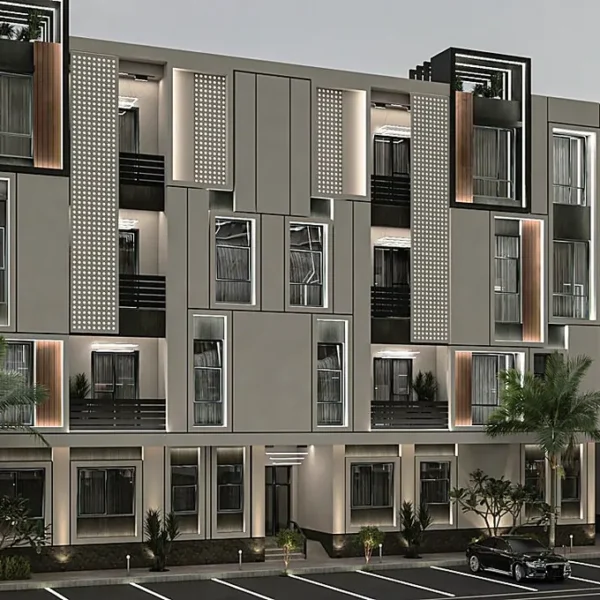 مبنى سكني على الطراز الحديث