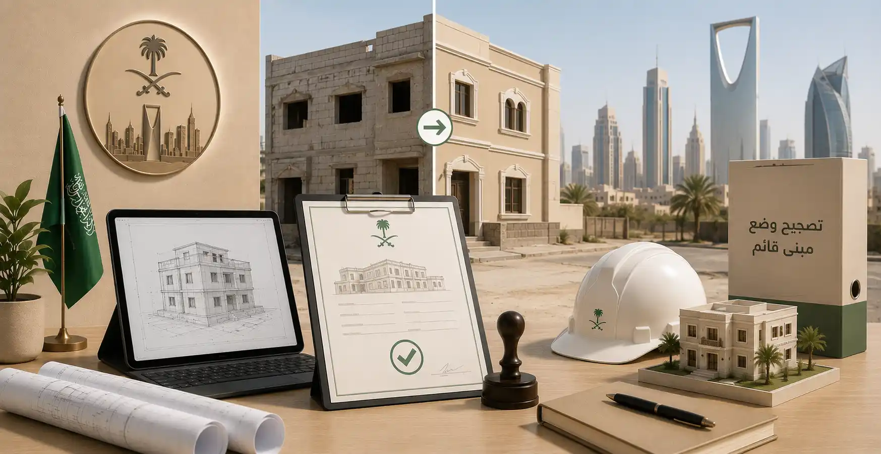 استخراج رخصة بناء في الرياض | هدم وترميم تصحيح وضع مبنى قائم في الرياض