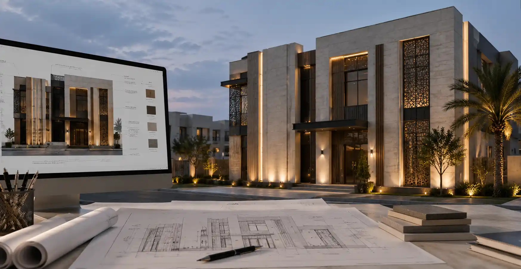 الخدمات تصميم واجهات معمارية