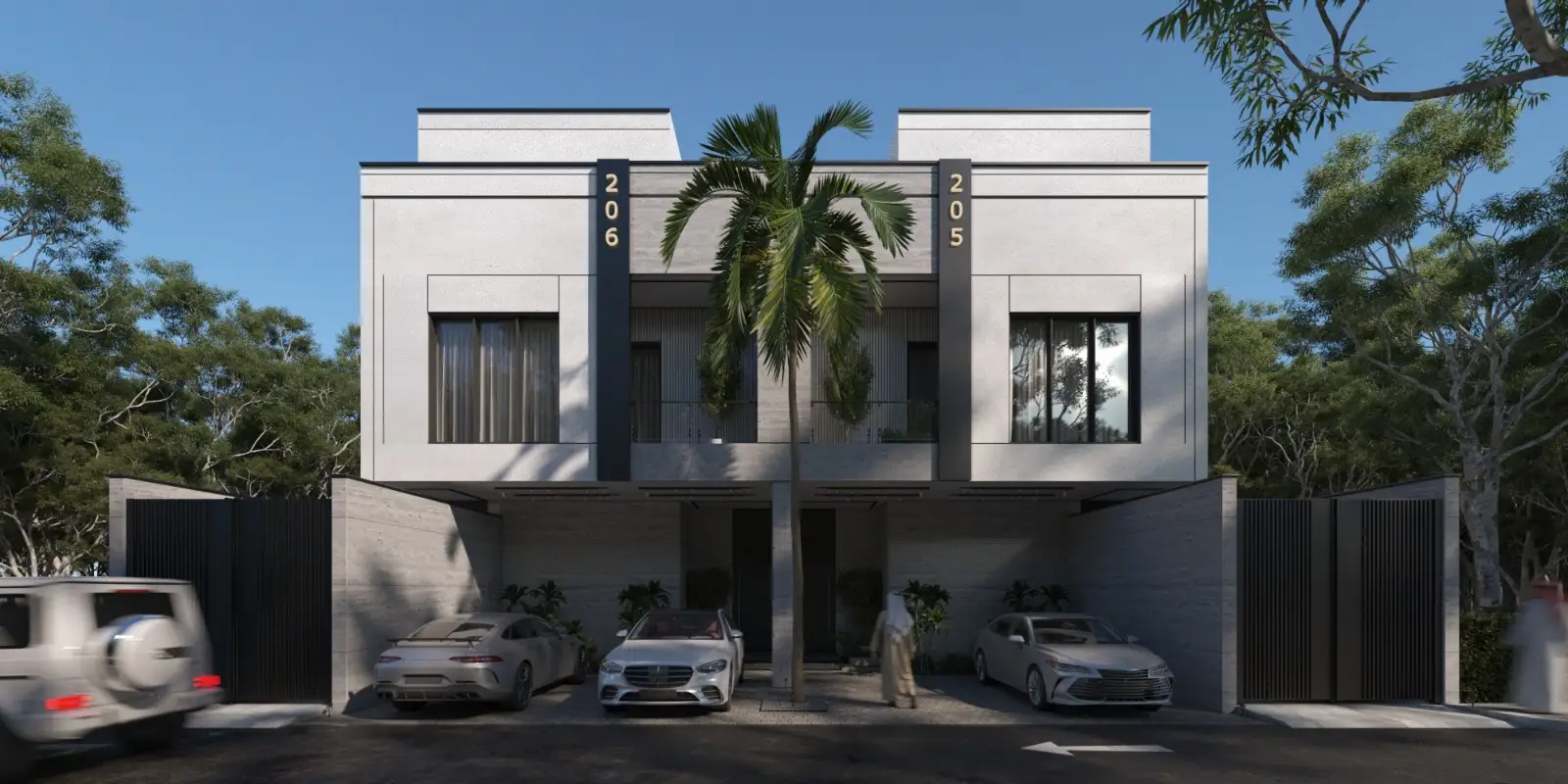 تصميم فيلا أدوار سكنية