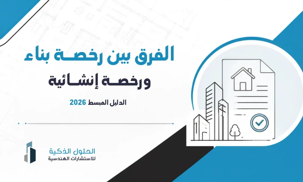 الفرق بين رخصة بناء ورخصة إنشائية الدليل المبسط 2026 الفرق بين رخصة بناء ورخصة إنشائية: الدليل المبسط 2026