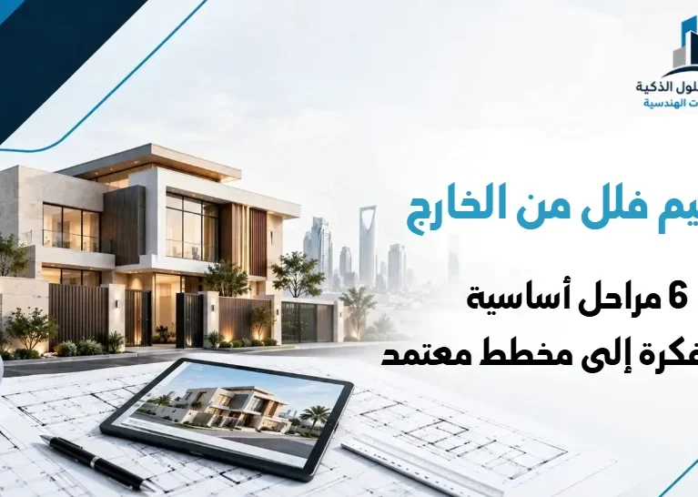 تصميم فلل من الخارج مراحل من الفكرة لمخطط معتمد 2026.