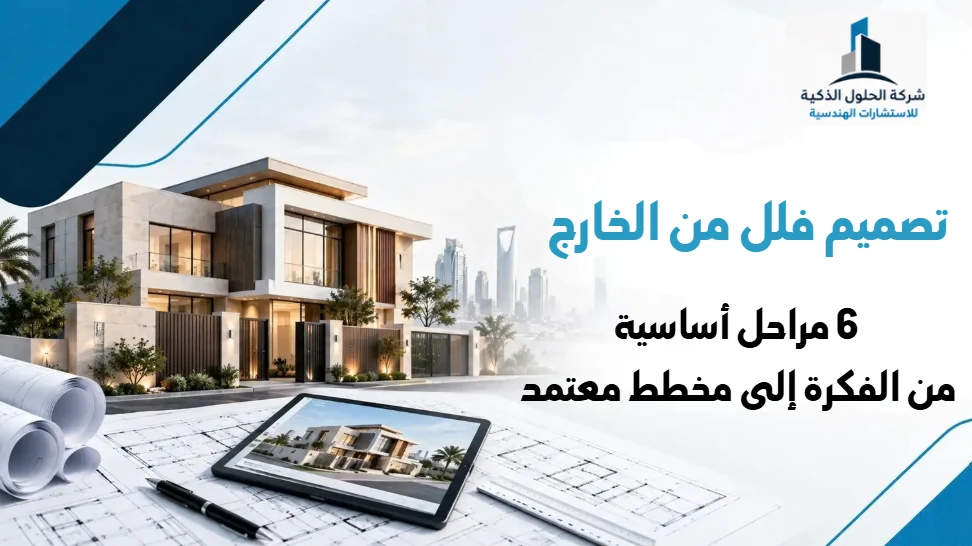 تصميم فلل من الخارج مراحل من الفكرة لمخطط معتمد 2026.